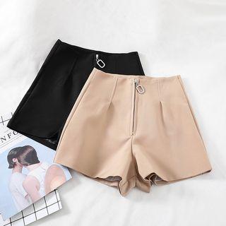 Zip-up High-waist Shorts