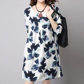 Floral Print Linen-blend Tunic