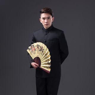 Cheongsam Set: Long Sleeve Top + Pants