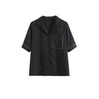 Short-sleeve Stitching Shirt