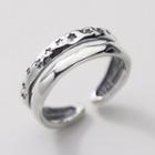 Star Sterling Silver Layered Ring S925 Silver - Silver - One Size