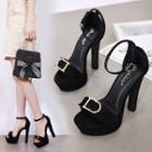 Ankle-strap Buckled Platform High-heel Sandals