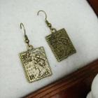 Copper Stamp Earrings Copper - One Size