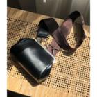 Snap-button Patent Shoulder Bag One Size