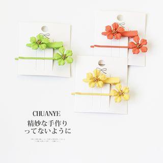Set: Flower Hair Clip + Hair Pin