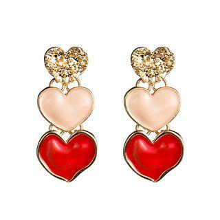Love Heart Earrings  - One Size