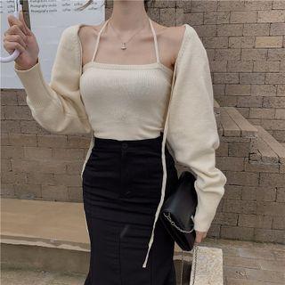 Halter Camisole Top / Light Jacket / Mermaid Pencil Skirt
