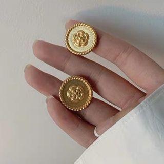 Flower Alloy Earring 1 Pair - Gold - One Size