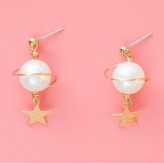 Planet Ear Stud / Clip-on Earring