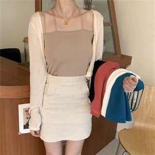 Plain Strappy Knit Camisole Top