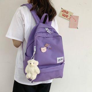 Set: Lightweight Pined Backpack + Bag Charm