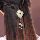 Faux Jade Flower Hair Clip