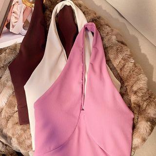 Cropped Halter Camisole Top