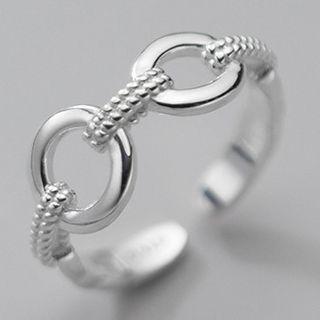 Hoop Sterling Silver Open Ring S925 Silver Ring - One Size