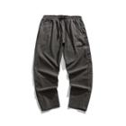 Plain Button-side Tapered Pants