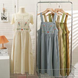 Embroider Floral A-line Dress