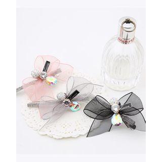 Rhinestone Ribbon Hair Clip