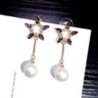 Faux Pearl Ear Stud White - One Size