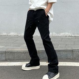 Zip-accent Bootcut Pants