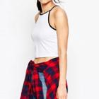 Piped Cropped Halter Top