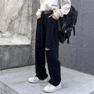 Distressed Loose Fit Pants