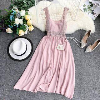 Lace Strap A-line Dress