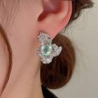 Rhinestone Ear Stud Silver Earring - Silver - One Size
