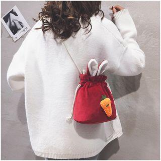 Carrot Rabbit Drawstring Bucket Bag