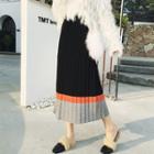 Paneled Midi Knit Skirt