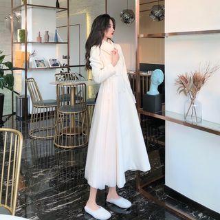 Plain Woolen A-line Dress