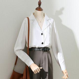 Long-sleeve Notch Lapel Shirt