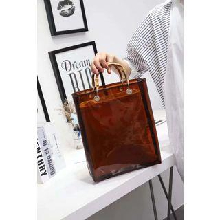 Clear Top Handle Bag With Canvas Tote Bag