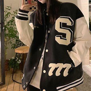 Numbering Baseball Jacket Numbering - Black - One Size