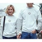 Striped Panel Couple Matching Pullover