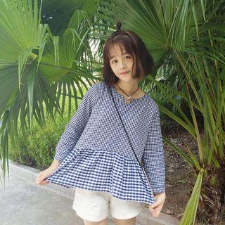 Gingham Long Sleeve Top