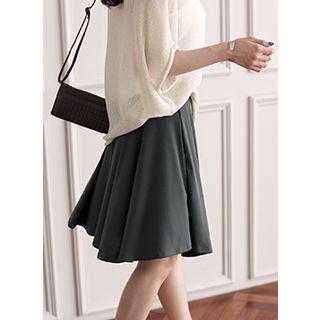 Band-waist Flare Skort
