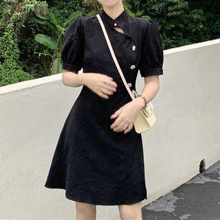Puff-sleeve Mini A-line Dress (various Designs)