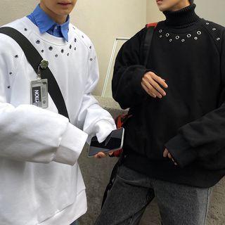 Grommet Plain Sweatshirt