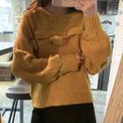 Cut-out Sweater Yellow - One Size