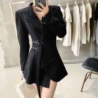 Buckled Mini A-line Blazer Dress
