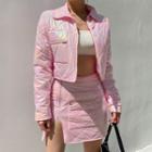 Quilted Zipped Jacket / Mini Skirt