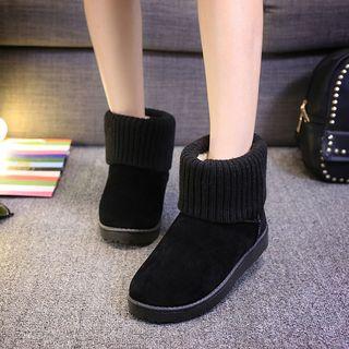Plain Faux Fur Snow Boots
