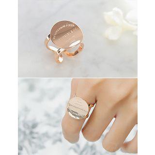 Lettering Disc Open Ring