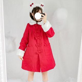 Pocketed A-line Coat