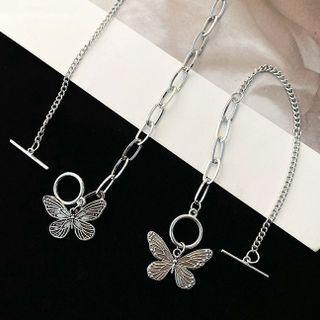 Butterfly Pendant Alloy Necklace / Bracelet