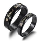 Couple Lettering Titanium Steel Ring