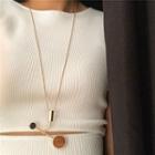 Geometric Wood Pendant Necklace One Size - One Size