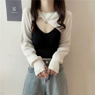 Cutout Crop Knit Top