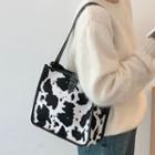 Cow Print Shoulder Bag Black & White - One Size