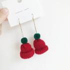 925 Sterling Silver Miniature Beanie Dangle Earring As Shown In Figure - One Size